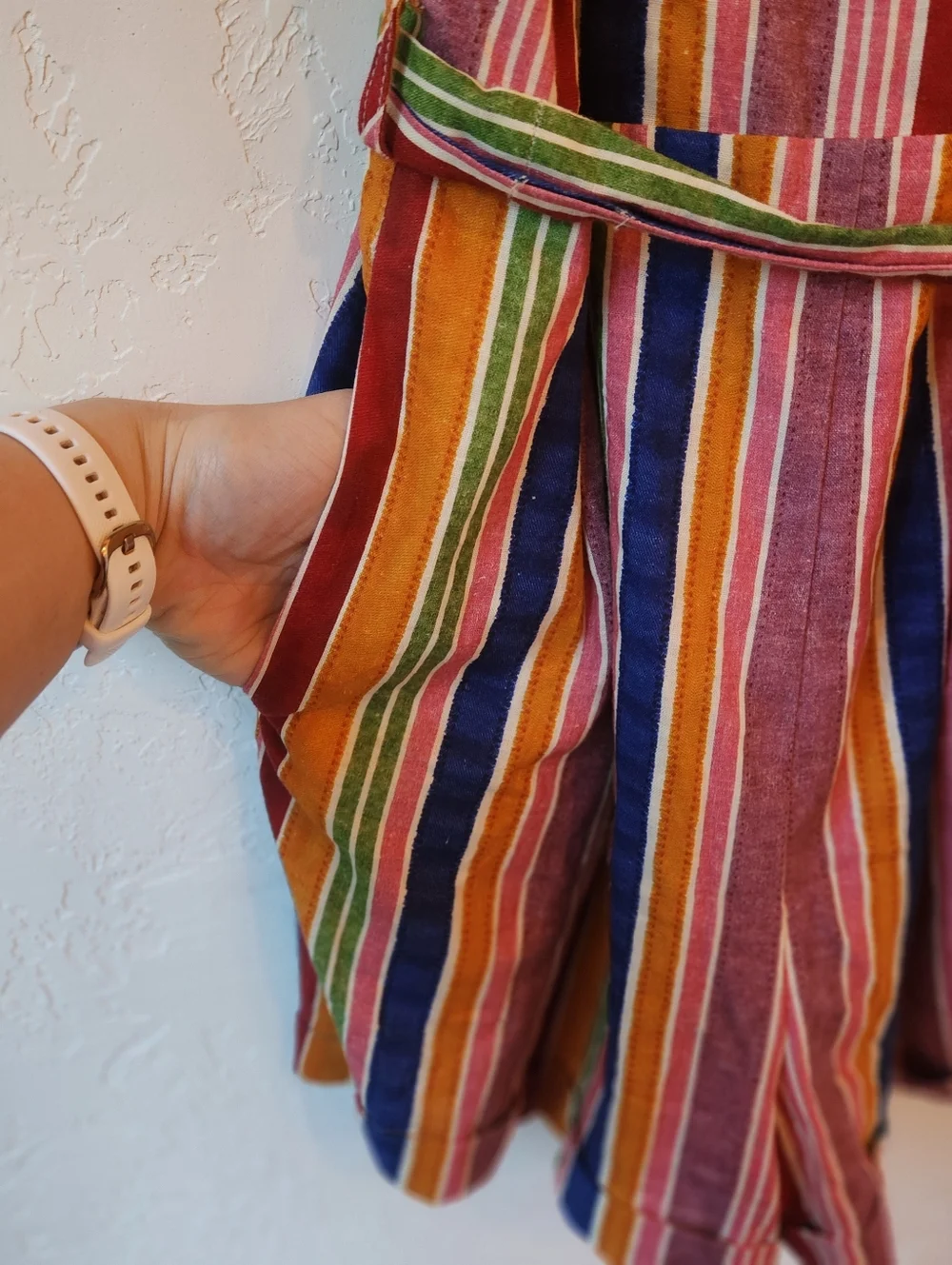 FARM Rio Reyes Linen Striped Romper - Picture 5 of 9